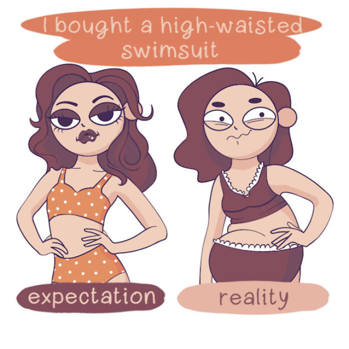 Daily girl problems illustrated in comics that girls can totally relate to